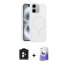 MARSİLYAN™- iPhone 11 Kılıf Yankı Form Serisi - Siyah Bilvis 5in1 5D Magic Hayalet Cam Ekran Koruyucu + PVD Metal Kamera Lens - YL