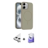 MARSİLYAN™- iPhone 11 Kılıf Yankı Form Serisi - Siyah Bilvis 5in1 5D Magic Hayalet Cam Ekran Koruyucu + Raze Metal Kamera Lens - GS