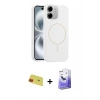 MARSİLYAN™- iPhone 11 Kılıf Yankı Form Serisi - Siyah Bilvis 5in1 5D Magic Hayalet Cam Ekran Koruyucu + Rainbow Kamera Lens Koruma Cam - KI