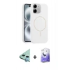 MARSİLYAN™- iPhone 11 Kılıf Yankı Form Serisi - Siyah Bilvis 5in1 5D Magic Hayalet Cam Ekran Koruyucu + Raze Metal Kamera Lens - MI