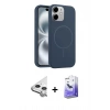 MARSİLYAN™- iPhone 11 Kılıf Yankı Form Serisi - Siyah Bilvis 5in1 5D Magic Hayalet Cam Ekran Koruyucu + Raze Metal Kamera Lens - GS