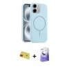MARSİLYAN™- iPhone 11 Kılıf Yankı Form Serisi - Siyah Bilvis 5in1 5D Magic Hayalet Cam Ekran Koruyucu + Rainbow Kamera Lens Koruma Cam - KI