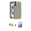 MARSİLYAN™- iPhone 11 Kılıf Yankı Form Serisi - Siyah Bilvis 5in1 5D Magic Hayalet Cam Ekran Koruyucu + Rainbow Kamera Lens Koruma Cam - KI