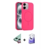 MARSİLYAN™- iPhone 11 Kılıf Yankı Form Serisi - Siyah Bilvis 5in1 5D Magic Hayalet Cam Ekran Koruyucu + Raze Metal Kamera Lens - KI