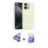 MARSİLYAN™- iPhone 11 Kılıf Yankı Form Serisi - Siyah Bilvis 5in1 5D Magic Hayalet Cam Ekran Koruyucu + Raze Metal Kamera Lens - MR