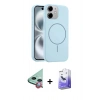 MARSİLYAN™- iPhone 11 Kılıf Yankı Form Serisi - Siyah Bilvis 5in1 5D Magic Hayalet Cam Ekran Koruyucu + Raze Metal Kamera Lens - KI