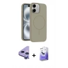 MARSİLYAN™- iPhone 11 Kılıf Yankı Form Serisi - Siyah Bilvis 5in1 5D Magic Hayalet Cam Ekran Koruyucu + Raze Metal Kamera Lens - MR