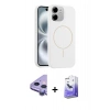 MARSİLYAN™- iPhone 11 Kılıf Yankı Form Serisi - Siyah Bilvis 5in1 5D Magic Hayalet Cam Ekran Koruyucu + Raze Metal Kamera Lens - MR