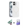 MARSİLYAN™- iPhone 11 Kılıf Yankı Form Serisi - Siyah Bilvis 5in1 5D Magic Hayalet Cam Ekran Koruyucu + Raze Metal Kamera Lens - KI