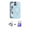 MARSİLYAN™- iPhone 11 Kılıf Yankı Form Serisi - Siyah Bilvis 5in1 5D Magic Hayalet Cam Ekran Koruyucu + Raze Metal Kamera Lens - GS