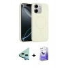 MARSİLYAN™- iPhone 11 Kılıf Yankı Form Serisi - Siyah Bilvis 5in1 5D Magic Hayalet Cam Ekran Koruyucu + Raze Metal Kamera Lens - MI