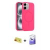 MARSİLYAN™- iPhone 11 Kılıf Yankı Form Serisi - Siyah Bilvis 5in1 5D Magic Hayalet Cam Ekran Koruyucu + Rainbow Kamera Lens Koruma Cam - KI