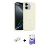 MARSİLYAN™- iPhone 11 Kılıf Yankı Form Serisi - Siyah Bilvis 5in1 5D Magic Hayalet Cam Ekran Koruyucu + Renkli Kamera Lens Koruma Cam - YL