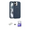 MARSİLYAN™- iPhone 11 Kılıf Yankı Form Serisi - Siyah Bilvis 5in1 5D Magic Hayalet Cam Ekran Koruyucu + Renkli Kamera Lens Koruma Cam - SI