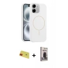 MARSİLYAN™- iPhone 11 Kılıf Yankı Form Serisi - Siyah Bilvis Hayalet Cam Ekran Koruyucu + Rainbow Kamera Lens Koruma Cam - KI
