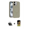 MARSİLYAN™- iPhone 11 Kılıf Yankı Form Serisi - Siyah Buffer Cam Ekran Koruyucu + Kamera Lens Koruma Cam - SF