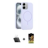 MARSİLYAN™- iPhone 11 Kılıf Yankı Form Serisi - Siyah Buffer Cam Ekran Koruyucu + Kamera Lens Koruma Cam - SF
