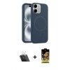 MARSİLYAN™- iPhone 11 Kılıf Yankı Form Serisi - Siyah Buffer Cam Ekran Koruyucu + Kamera Lens Koruma Cam - SF