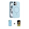 MARSİLYAN™- iPhone 11 Kılıf Yankı Form Serisi - Siyah Buffer Cam Ekran Koruyucu + Neon Fosforlu Kamera Lens - YL