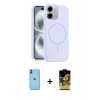 MARSİLYAN™- iPhone 11 Kılıf Yankı Form Serisi - Siyah Buffer Cam Ekran Koruyucu + Neon Fosforlu Kamera Lens - TU