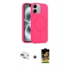 MARSİLYAN™- iPhone 11 Kılıf Yankı Form Serisi - Siyah Buffer Cam Ekran Koruyucu + Pers Alüminyum Kamera Lens - GD