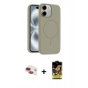 MARSİLYAN™- iPhone 11 Kılıf Yankı Form Serisi - Siyah Buffer Cam Ekran Koruyucu + Pers Alüminyum Kamera Lens - KI