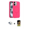 MARSİLYAN™- iPhone 11 Kılıf Yankı Form Serisi - Siyah Buffer Cam Ekran Koruyucu + Pers Alüminyum Kamera Lens - LT