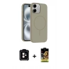 MARSİLYAN™- iPhone 11 Kılıf Yankı Form Serisi - Siyah Buffer Cam Ekran Koruyucu + PVD Metal Kamera Lens - TU