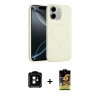 MARSİLYAN™- iPhone 11 Kılıf Yankı Form Serisi - Siyah Buffer Cam Ekran Koruyucu + PVD Metal Kamera Lens - TU