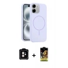 MARSİLYAN™- iPhone 11 Kılıf Yankı Form Serisi - Siyah Buffer Cam Ekran Koruyucu + PVD Metal Kamera Lens - TU