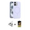 MARSİLYAN™- iPhone 11 Kılıf Yankı Form Serisi - Siyah Buffer Cam Ekran Koruyucu + Raze Metal Kamera Lens - GS
