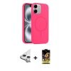 MARSİLYAN™- iPhone 11 Kılıf Yankı Form Serisi - Siyah Buffer Cam Ekran Koruyucu + Raze Metal Kamera Lens - GS