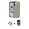 MARSİLYAN™- iPhone 11 Kılıf Yankı Form Serisi - Siyah Buffer Cam Ekran Koruyucu + Raze Metal Kamera Lens - GS