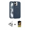 MARSİLYAN™- iPhone 11 Kılıf Yankı Form Serisi - Siyah Buffer Cam Ekran Koruyucu + Raze Metal Kamera Lens - GS