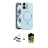 MARSİLYAN™- iPhone 11 Kılıf Yankı Form Serisi - Siyah Buffer Cam Ekran Koruyucu + Raze Metal Kamera Lens - GS