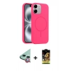 MARSİLYAN™- iPhone 11 Kılıf Yankı Form Serisi - Siyah Buffer Cam Ekran Koruyucu + Raze Metal Kamera Lens - KI