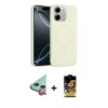 MARSİLYAN™- iPhone 11 Kılıf Yankı Form Serisi - Siyah Buffer Cam Ekran Koruyucu + Raze Metal Kamera Lens - KI