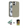 MARSİLYAN™- iPhone 11 Kılıf Yankı Form Serisi - Siyah Buffer Cam Ekran Koruyucu + Raze Metal Kamera Lens - KI