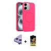MARSİLYAN™- iPhone 11 Kılıf Yankı Form Serisi - Siyah Buffer Cam Ekran Koruyucu + Raze Metal Kamera Lens - MR