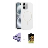 MARSİLYAN™- iPhone 11 Kılıf Yankı Form Serisi - Siyah Buffer Cam Ekran Koruyucu + Raze Metal Kamera Lens - MR