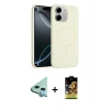 MARSİLYAN™- iPhone 11 Kılıf Yankı Form Serisi - Siyah Buffer Cam Ekran Koruyucu + Raze Metal Kamera Lens - MI