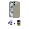 MARSİLYAN™- iPhone 11 Kılıf Yankı Form Serisi - Siyah Buffer Cam Ekran Koruyucu + Raze Metal Kamera Lens - MR