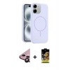 MARSİLYAN™- iPhone 11 Kılıf Yankı Form Serisi - Siyah Buffer Cam Ekran Koruyucu + Raze Metal Kamera Lens - SH