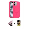 MARSİLYAN™- iPhone 11 Kılıf Yankı Form Serisi - Siyah Buffer Cam Ekran Koruyucu + Raze Metal Kamera Lens - SH