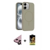MARSİLYAN™- iPhone 11 Kılıf Yankı Form Serisi - Siyah Buffer Cam Ekran Koruyucu + Raze Metal Kamera Lens - SH