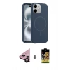 MARSİLYAN™- iPhone 11 Kılıf Yankı Form Serisi - Siyah Buffer Cam Ekran Koruyucu + Raze Metal Kamera Lens - SH