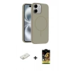 MARSİLYAN™- iPhone 11 Kılıf Yankı Form Serisi - Siyah Buffer Cam Ekran Koruyucu + Renkli Kamera Lens Koruma Cam - TU