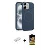 MARSİLYAN™- iPhone 11 Kılıf Yankı Form Serisi - Siyah Buffer Cam Ekran Koruyucu + Renkli Kamera Lens Koruma Cam - TU