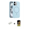 MARSİLYAN™- iPhone 11 Kılıf Yankı Form Serisi - Siyah Buffer Cam Ekran Koruyucu + Renkli Kamera Lens Koruma Cam - SI