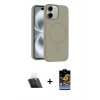MARSİLYAN™- iPhone 11 Kılıf Yankı Form Serisi - Siyah Buffer Hayalet Cam Ekran Koruyucu + Kamera Lens Koruma Cam - SF